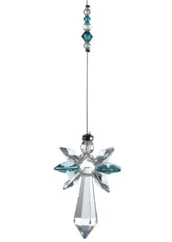 Wild Things Large Crystal Guardian Angel Blue Zircon